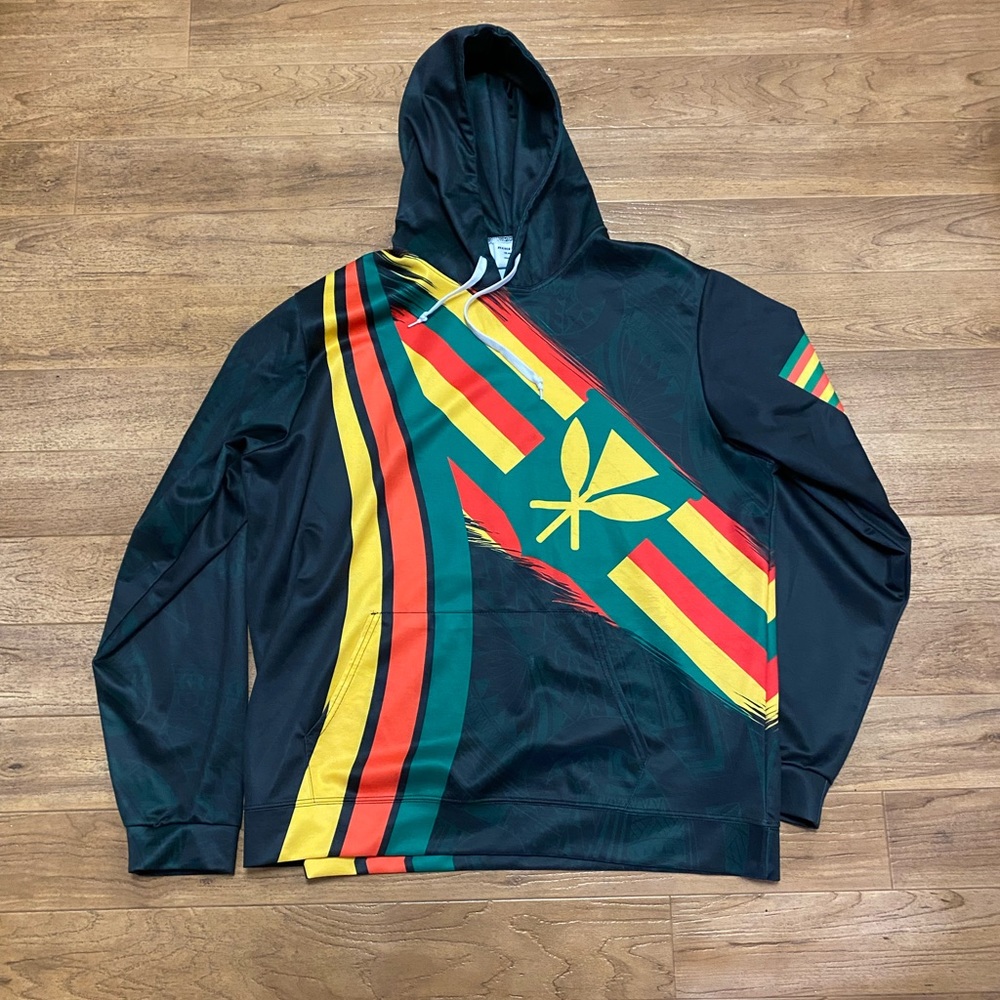 Kanaka Maoli Flag Zootop Bear pullover hoodie large